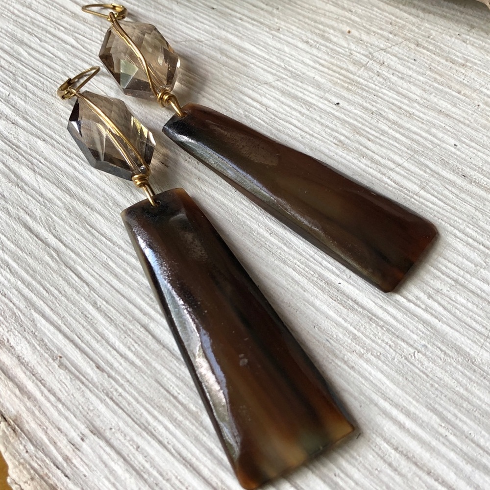 Beltshazzar Jewels Handmade Mara Horn Earrings